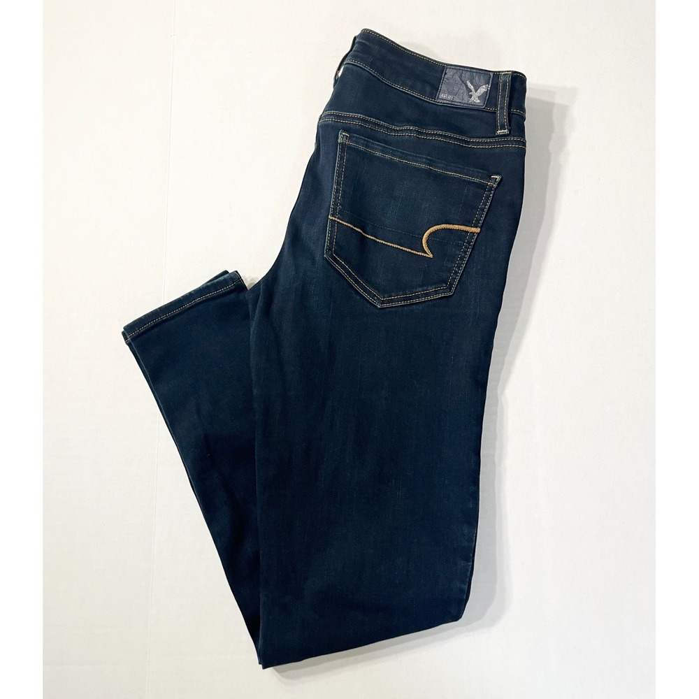 American Eagle Jeans Women's 8 Jegging Dark Wash Super Stretch Fall Boot Season